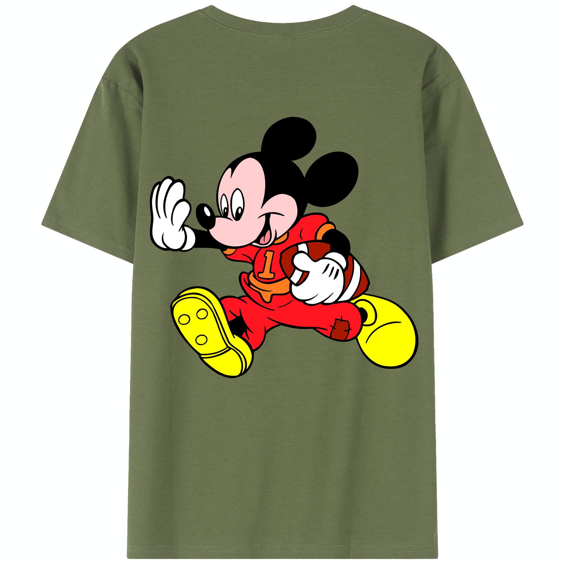 （画像用） ミッキーマウス Mickey Mouse 綿100％半袖Tシャツ（背面プリント）